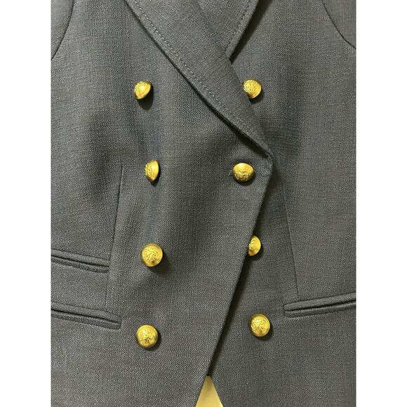 Banana Republic Women's Double Breasted Blazer Jacket Navy Blue Gold Buttons-2P - Picture 3 of 6